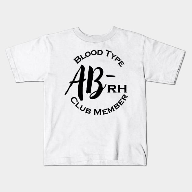 Blood type AB minus club member Kids T-Shirt by Czajnikolandia